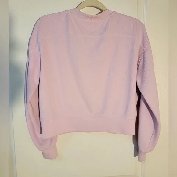 Lululemon Ribbed Softstreme Oversized Cropped Crew•Meadowsweet Pink•LIKE NEW•2 - Picture 10 of 15
